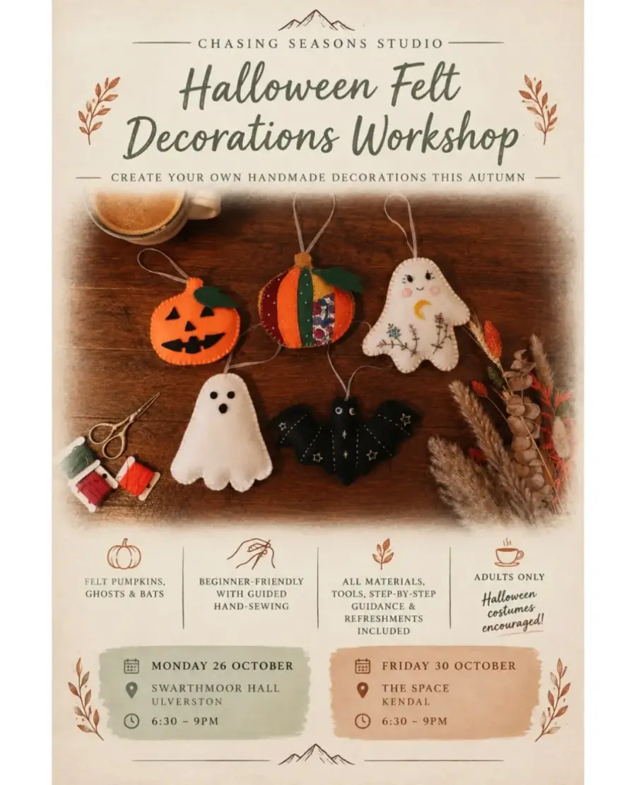 Halloween Felt Decorations Workshop | Kendal