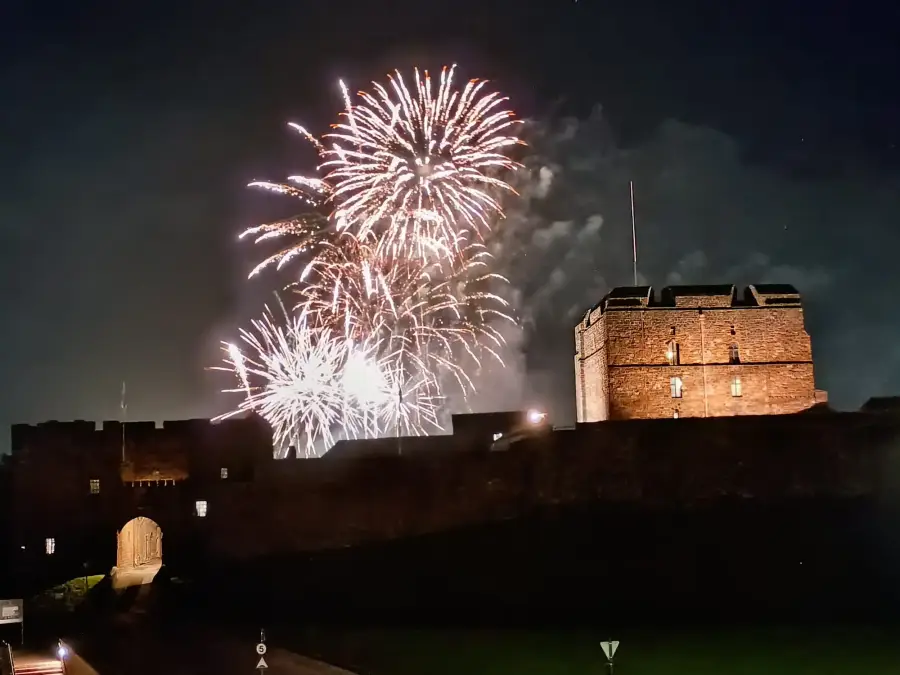 Carlisle Firework Show from Tullie's Rotunda